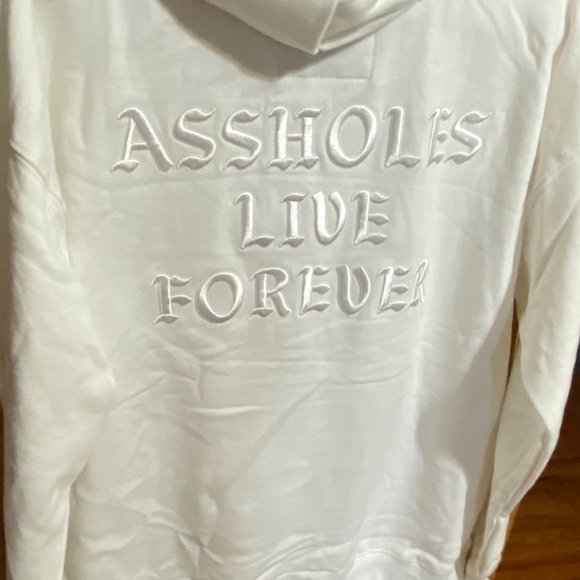 Unisex White
Embroidered Hoodie With Built in
Facemask Large - Picture 15 of 17